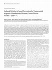 Research paper thumbnail of Induced Deficits in Speed Perception by Transcranial Magnetic Stimulation of Human Cortical Areas V5/MT+ and V3A