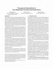 Research paper thumbnail of Transparent speculation in geo-replicated transactional data stores