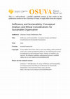 Research paper thumbnail of Sufficiency and Sustainability: Conceptual Analysis and Ethical Considerations for Sustainable Organisation