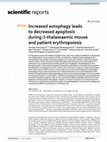 Research paper thumbnail of Increased autophagy leads to decreased apoptosis during β-thalassaemic mouse and patient erythropoiesis