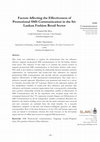 Research paper thumbnail of Factors Affecting the Effectiveness of Promotional SMS Communication in the Sri-Lankan Fashion Retail Sector