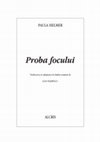 Research paper thumbnail of Proba focului-Paula Heimer