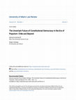 Research paper thumbnail of The Uncertain Future of Constitutional Democracy in the Era of Populism: Chile and Beyond