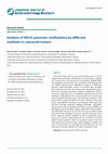 Research paper thumbnail of Analysis of MLH1 promoter methylation by different methods in colorectal tumors