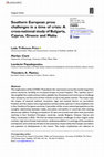 Research paper thumbnail of Southern European press challenges in a time of crisis: A cross-national study of Bulgaria, Cyprus, Greece and Malta