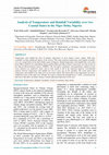 Research paper thumbnail of Analysis of Temperature and Rainfall Variability over two Coastal States in the Niger Delta, Nigeria