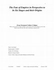 Research paper thumbnail of The Fate of Empires in Perspective to its Six Stages and their Origins