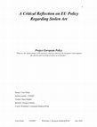 Research paper thumbnail of A Critical Reflection on EU Policy Regarding Stolen Art