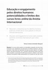 Research paper thumbnail of Educação e engajamento pelos DH.Potencialidades e limites dos cursos livres da Anistia Internacional