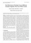 Research paper thumbnail of The Effectiveness of Extrinsic Cues on Different Consumer Segments: The Case of Wine Awards