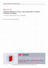 Research paper thumbnail of Geospatial distribution of heavy metal contamination in Ewekoro Limestone, SW Nigeria