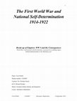 Research paper thumbnail of The First World War and National Self-Determination 1914-1922