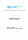 Research paper thumbnail of Department of Signal Theory and Communications Disparity Estimation Using a Color Segmentation