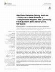 Research paper thumbnail of Slip Rate Variation During the Last ∼210 ka on a Slow Fault in a Transpressive Regime: The Carrascoy Fault (Eastern Betic Shear Zone, SE Spain)