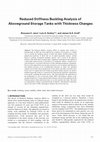 Research paper thumbnail of Reduced Stiffness Buckling Analysis of Aboveground Storage Tanks with Thickness Changes