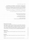 Research paper thumbnail of La política en Twitter. Un estudio comparativo de las estrategias discursivas de los candidatos finalistas a la Presidencia de Ecuador en 2017