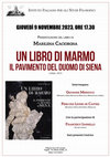 Research paper thumbnail of 2023.11.09. Istituto italiano studi filosofici. Presentazione "Un Libro di Marmo di  Caciorgna