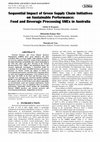 Research paper thumbnail of Sequential Impact of Green Supply Chain Initiatives on Sustainable Performance: Food and Beverage Processing SMEs in Australia