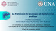 Research paper thumbnail of CAM 2023, La transición del analógico al digital en los archivos