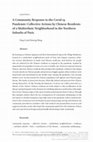 Research paper thumbnail of A Community Response to the Covid-19 Pandemic: Collective Actions by Chinese Residents of a Multiethnic Neighborhood in the Northern Suburbs of Paris