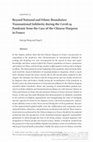 Research paper thumbnail of Beyond National and Ethnic Boundaries: Transnational Solidarity during the Covid-19 Pandemic from the Case of the Chinese Diaspora in France