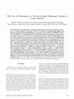 Research paper thumbnail of The Use of Ultrasound as a Tool to Evaluate Pulmonary Disease in Cystic Fibrosis