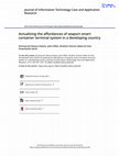 Research paper thumbnail of Actualizing the affordances of seaport smart container terminal system in a developing country