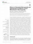 Research paper thumbnail of Effects of Simulated Microgravity and Hypergravity Conditions on Arm Movements in Normogravity