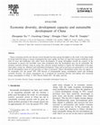 Research paper thumbnail of Economic diversity, development capacity and sustainable development of China