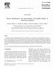 Research paper thumbnail of Power distribution, the environment, and public health: A state-level analysis