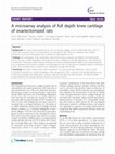 Research paper thumbnail of A microarray analysis of full depth knee cartilage of ovariectomized rats