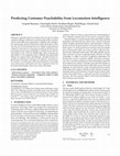 Research paper thumbnail of Predicting customer poachability from locomotion intelligence