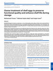 Research paper thumbnail of Ozone treatment of shell eggs to preserve functional quality and enhance shelf life during storage