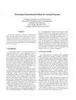 Research paper thumbnail of Prototyping synchronization policies for existing programs