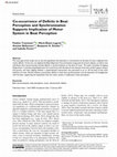 Research paper thumbnail of Co-occurrence of Deficits in Beat Perception and Synchronization Supports Implication of Motor System in Beat Perception