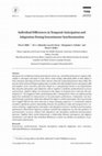 Research paper thumbnail of Individual Differences in Temporal Anticipation and Adaptation During Sensorimotor Synchronization