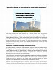 Research paper thumbnail of ''Electrical Energy an alternative for more carbon footprints?''