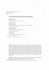 Research paper thumbnail of Proving Theorems by Program Transformation