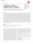 Research paper thumbnail of Anaesthesia and changes in parameters that reflect glucose metabolism in pigs – a pilot study