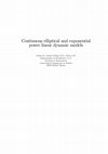 Research paper thumbnail of Continuous Elliptical and Exponential Power Linear Dynamic Models