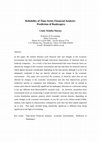 Research paper thumbnail of Reliability of Time-Series Financial Analysis : Prediction of Bankruptcy