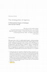 Research paper thumbnail of The Ambiguities of Agency. A Philosophical Inquiry in Dialogue with Hannah Arendt