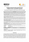 Research paper thumbnail of Strategic entrepreneurship and performance of Nigerian banks: A quantitative approach