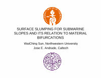 Research paper thumbnail of Surface slumping for submarine slopes and its relation to material bifurcations