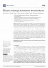 Research paper thumbnail of Disruptive Technologies for Parliaments: A Literature Review