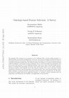 Research paper thumbnail of Ontology-based Feature Selection: A Survey