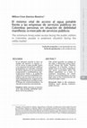 Research paper thumbnail of El mínimo vital de acceso al agua potable frente a las empresas de servicios públicos en Colombia: personas en situación de debilidad manifiesta vs mercado de servicios públicos