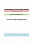 Research paper thumbnail of Revisiting adoption and adaptive capacity parameters for Impact Assessment