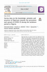 Research paper thumbnail of Survey data on the knowledge, attitudes and practices of Nigerians towards the prevention and spread of COVID-19 during the lockdown period in Nigeria