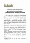 Research paper thumbnail of Call for Papers: Protestas sociales e iconoclasia política: el cuestionamiento de los monumentos patrimoniales